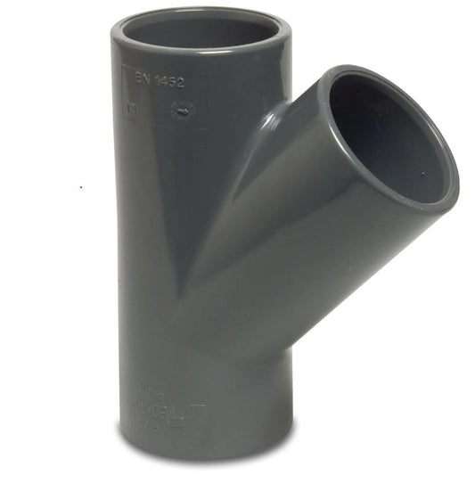 T-stycke 45° PVC-U 32 mm Självhäftande hylsa 16 bar