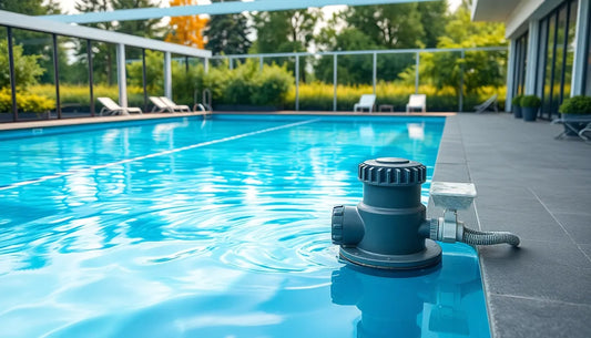 pool med pumpe og filter - Illustration