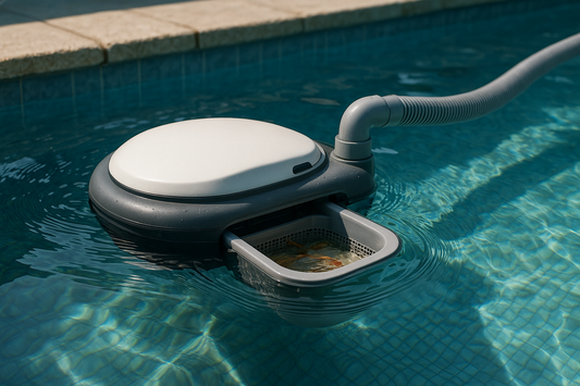 hvordan fungerer en automatiseret poolskimmer - Illustration