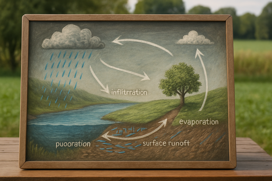 vandbalanceligningen forklaring - Illustration