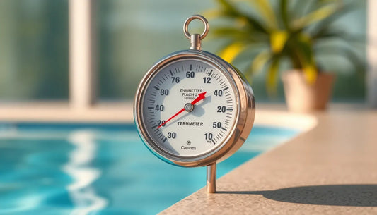 hvordan bruger jeg en termometer til at måle pooltemperaturen - Illustration