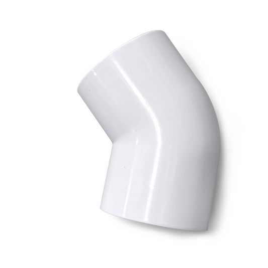 Vinkel 60 mm – 45 graders PVC-beslag