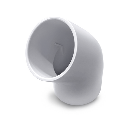 Vinkel 60 mm – 45 graders PVC-beslag
