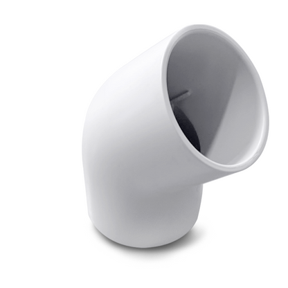 Vinkel 60 mm – 45 graders PVC-beslag