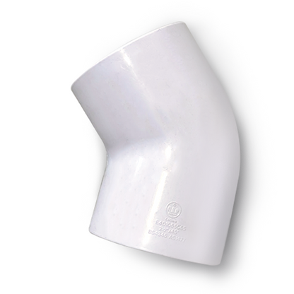 Vinkel 75 mm – 45 graders PVC-beslag