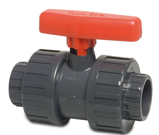 Kulventil PVC-U 50 mm Självhäftande hylsa 16 bar DN40 Typ Safe 600