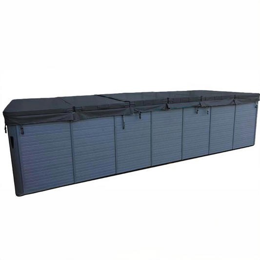 Swimspa överdrag 228 x 390 cm - Mörkgrå